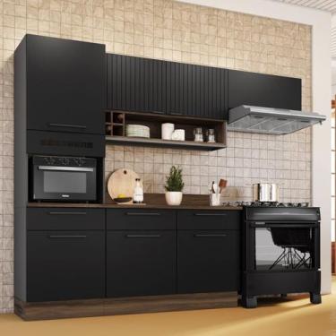 Imagem de Cozinha Modulada Compacta em Aço 4 Peças 7 Portas 3 Gavetas Rodapé em 