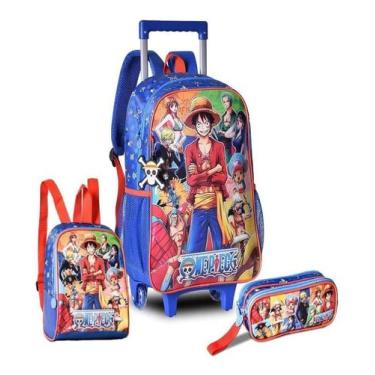 Imagem de Mochila Rodinhas Anime One Piece + Lancheira e Estojo - Clio