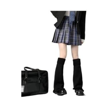 Imagem de Meias De Lã Tricotadas Femininas Estilo Lolita Japonesa, Aquecedores D