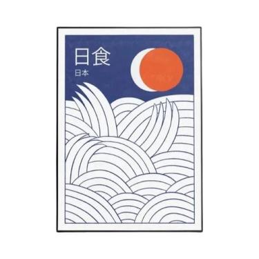 Imagem de Pôster De Arte Moderna De Tóquio Em Tela, Decoração De Parede Com Onda