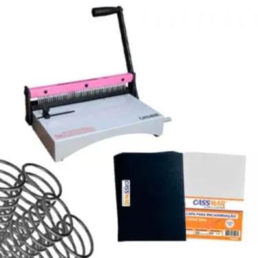 Imagem de Encadernadora Espiral Manual A4 Espiramatic Cassmar 10fls + Insumos