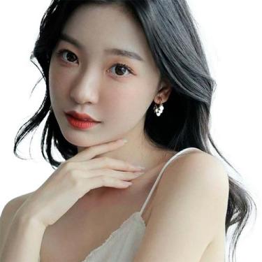 Imagem de Brinco Feminino Delicado Prata Coração de Pressão - - anjo da mamãe, P