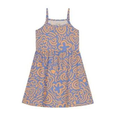 Imagem de Vestido infantil menina com flores Brandili -Azul-Feminino
