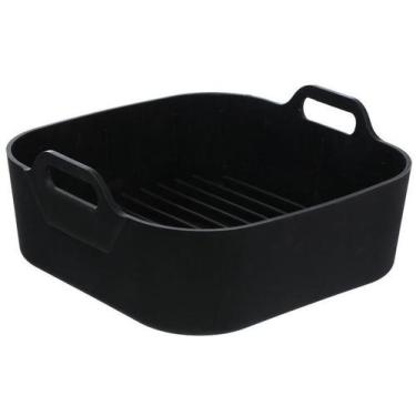 Imagem de Forma para Air Fryer de Silicone Quadrada Antiaderente com Alças Hausk