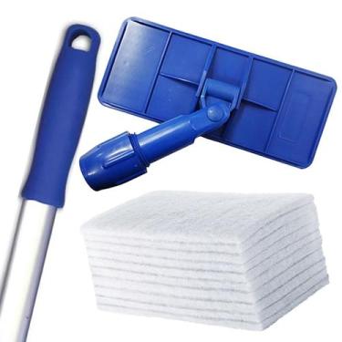 Imagem de Kit Suporte Limpa Tudo +  10 Un Fibras Branca Para Vidros Porcelana Cr