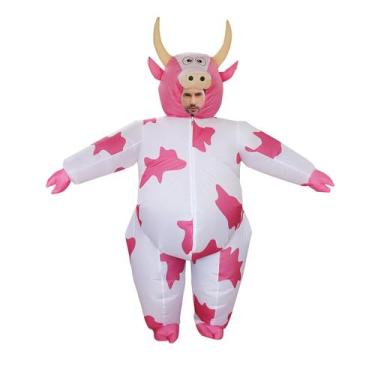 Imagem de Traje inflável RHYTHMARTS Pink Cow para adultos com ventilador