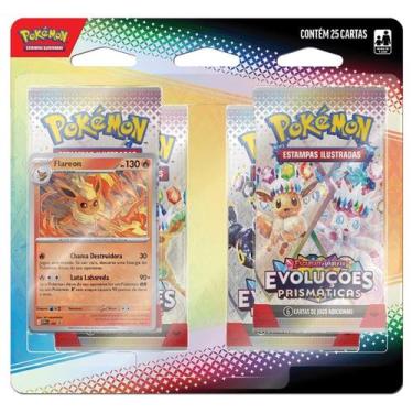 Imagem de Pokémon TCG Blister Flareon Quadruplo Evoluções Prismaticas