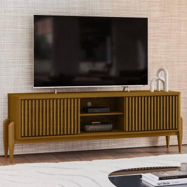 Imagem de Rack para TV Até 55 Polegadas Di Luna 2 Portas 1 Prateleira Cedro - Pnr Móveis