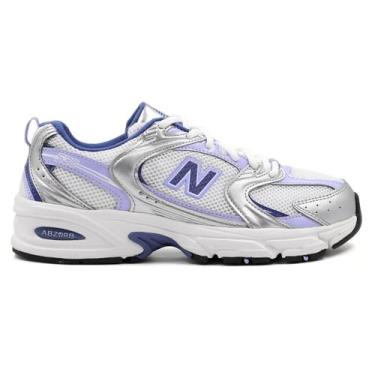 Imagem de Tênis New Balance 530 Unissex Casual, 35, Prata, Lilás