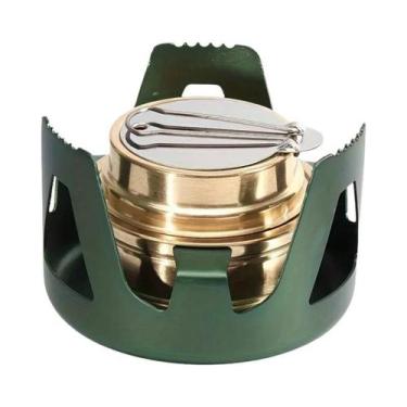 Imagem de Queimador De Álcool Em Latão Eficiente Com Regulador De Chama E Compar