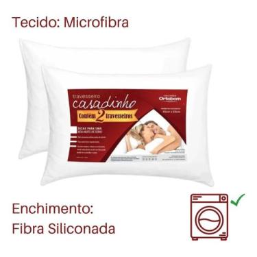 Imagem de Kit Travesseiros Anti Alérgico com 2 Unidades Ortobom
