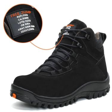 Imagem de Bota Masculina Adventure Coturno Com C.A Couro Legítimo Palmilha Em Gel Solado Costurad...