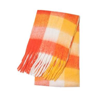 Imagem de Cachecol De Luxo Feminino Em Cashmere, Pashmina Grossa E Quente, Lenço