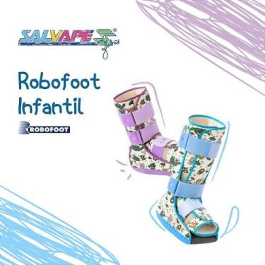 Imagem de Bota Imobilizadora Robofoot Infantil Colorida Salvapé 608-INF, Longa, 