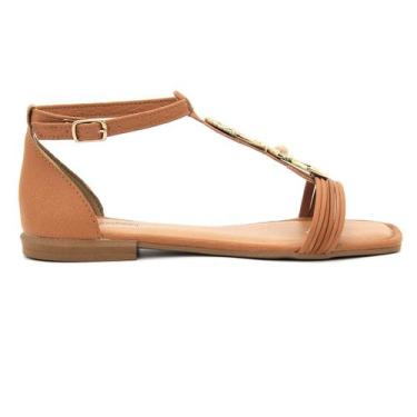 Imagem de Sandalia Mississipi Original Calcanhar Fechado Feminino 013, 35, Camel