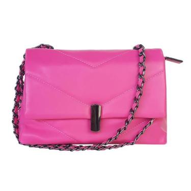 Imagem de Bolsa Feminina Laila Transversal Tiracolo Moda Luxo - KLIZZ, Pink