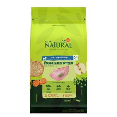 Imagem de Ração Guabi Natural Frango/Arroz Cães Adultos Porte Mini 2,5kg - Brf
