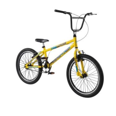 Imagem de Bicicleta Cross Aro 20 Cripto Bmx Freestyle Pneu Preto, Amarelo, Azul