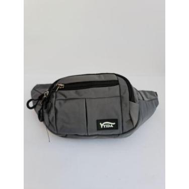 Imagem de Pochete Masculina Bolsa Cintura Motoqueiro Multiuso - Yida, Cinza