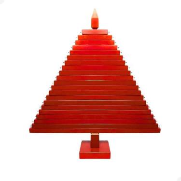 Imagem de Arvore de Natal em Madeira Articulada 60cm - Beto Moveis, VERMELHO