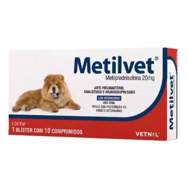 Imagem de Metilvet 20mg 10 Comprimidos - Vetnil