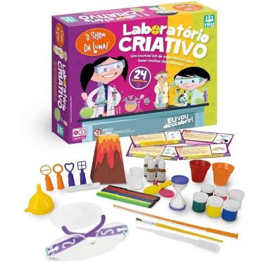 Imagem de Kit Brinquedo Educativo Laboratório Criativo da Luna com 24 Experimentos Científicos Nig Brinquedos