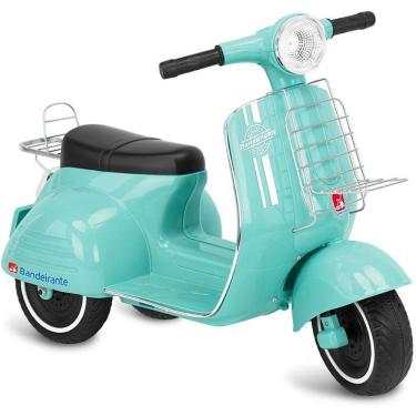 Imagem de Moto Elétrica Scooter Infantil 6V com Iluminação e Entrada USB Turquesa Brinquedos Bandeirante
