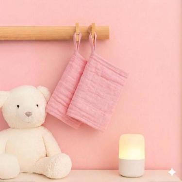 Imagem de Toalha Fraldinha de Boca Bebe Soft 100% Algodão Chupeta Absorvente Pre