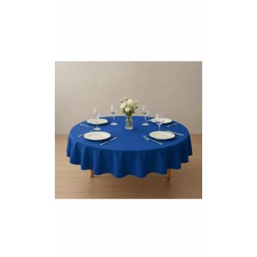 Imagem de Toalha de Mesa Redonda 1,40m Lisa Azul - Congratulations Store