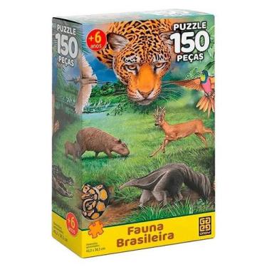 Imagem de Quebra-Cabeça Grow Fauna Brasileira com 150 Peças Ref. 03568, UNICO, C