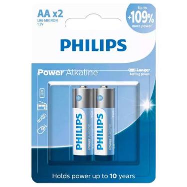 Imagem de 2 Pilhas Alcalinas Aa Philips