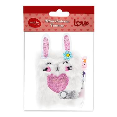 Imagem de Mini Caderno Love Fantasy + Mini Caneta 4 cores Molin - Coelho