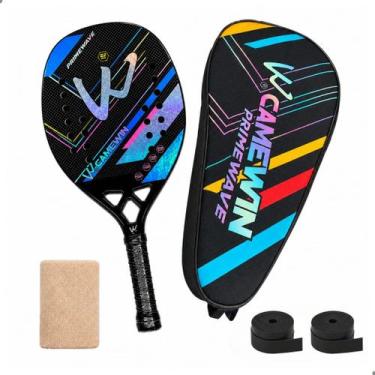 Imagem de Raquete Beach Tennis Camewin Fibra de Carbono 3K, Primewave grey