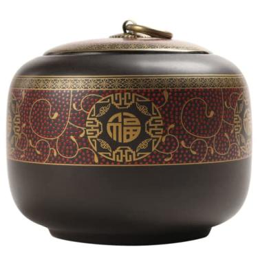 Imagem de Conjunto de chá de argila roxa chinesa de 13,5 cm Puer Tea Caddy de armazenamento selado para chá Kung Fu