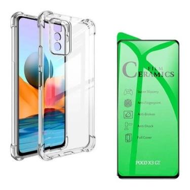 Imagem de Kit Capinha Anti Impacto e Película de Cerâmica Para Poco X3 GT - Jodda