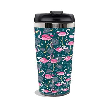 Imagem de Copo Térmico Flamingos Rosa Fofo