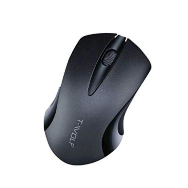 Imagem de Mouse óptico Q2 com design simétrico 1200DPI mini sem fio recarregável por USB, mouse sem fio fino, mouse óptico ergonômico para laptop - preto