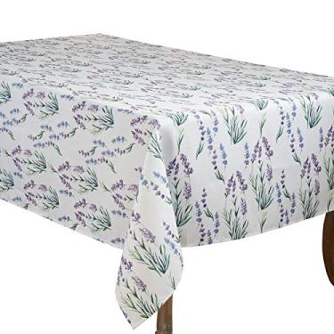 Imagem de SARO LIFESTYLE Lavanda Collection Toalha de mesa chique com design de lavanda, 165 x 304 cm