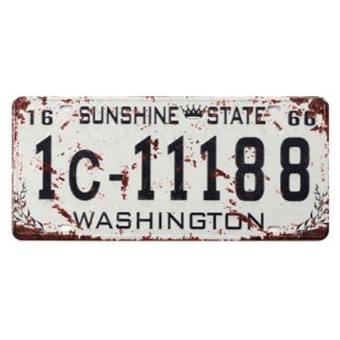 Imagem de Placa De Carro Decor Em Madeira State Route - Washington