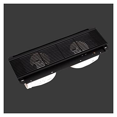 Imagem de Fã exausto Ventilamento escondido de ventilação escondido Grade de teto duplo motor de exaustão duplo-núcleo Poderoso ventilante ventilador, branco/preto, 40W × 2 Ventiladores de ventilação
