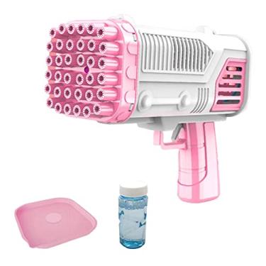 Imagem de Bolha de Sabão Fabricante Elétrica Pistola de Bolhas - Máquina Gatling Pop Bubble - 36 Buracos Automático Bolha de Sabão Crianças Brinquedo para Aniversário de Casamento [Com Líquido de Sabão ]