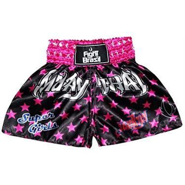 Imagem de Short Calção Muay Thai Super Girls - Infantil - Preto - M
