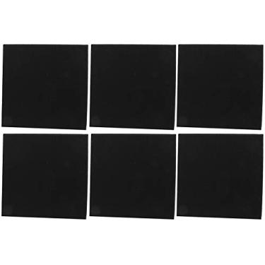 Imagem de Placa de absorção de som, painel de absorção acústica com 6 peças, painel de absorção de som, painel de isolamento acústico para parede (preto)