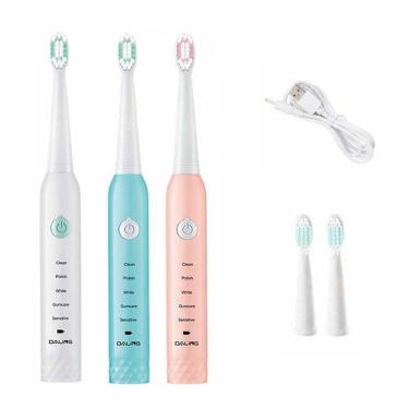 Imagem de Escova De Dente Elétrica Usb Limpeza Bucal 5 Níveis