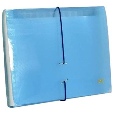 Imagem de Pasta Sanfonada Duplicatas Azul Com 12 Divisórias Golden Kraft