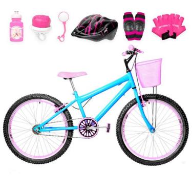 Imagem de Bicicleta Feminina Aro 24 Aero + Kit Proteção - Flexbikes