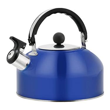 Imagem de chá chaleira, apito 1,8 l chaleiras chá fogão durável aço inoxidável garrafa acampamento pote leve bule ergonômico