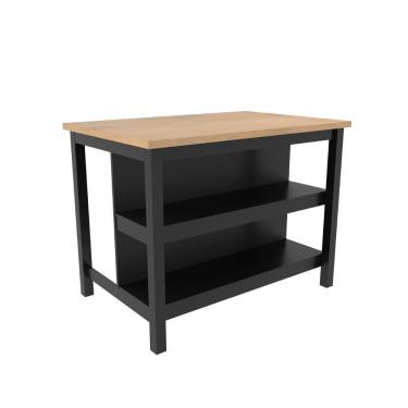 Imagem de Bancada Gourmet Ilha Cozinha C Ilumina Ditália 2prat Preto