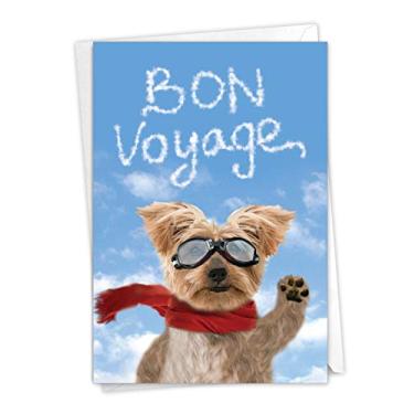 Imagem de NobleWorks - Goodbye Dog - Cartão de felicitações divertido animal de estimação Bon Voyage com envelope C6345BVG