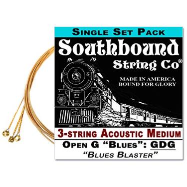 Imagem de C. B. Gitty Cordas de guitarra Acoustic Medium 3 String Charuto Box - Low Open G